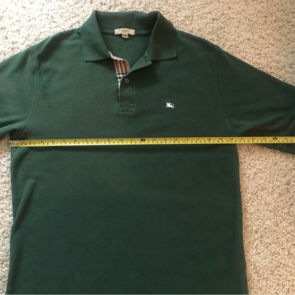 Men’s Burberry London Classic Polo Dark Green Small - Picture 7 of 10
